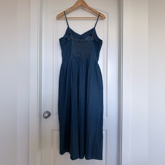 Romantic Denim Country Cowgirl Cottagecore Boho Strappy Dress size 10 - Picture 3 of 9